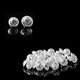 Flat Diamante Rivets With Pins (Pack of 10)